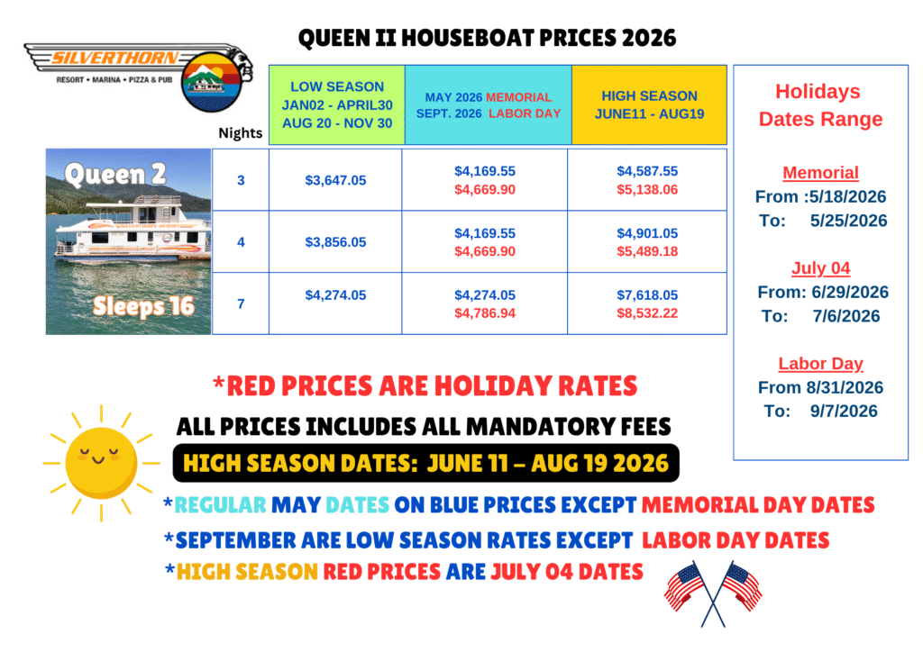 QUEEN2-2026-PRICES ⋆ Houseboats.com