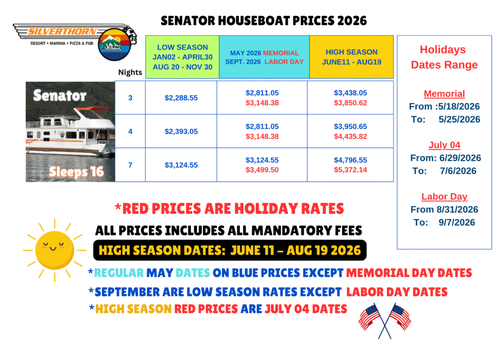 SENATOR-2026-PRICES ⋆ Houseboats.com